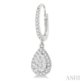 3/8 Ctw Pear Shape Diamond Lovebright Earrings in 14K White Gold