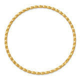 14k Polished Twisted 2.50mm Slip-on Round Bangle Bracelet