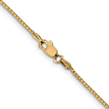 14K 16 inch 1.1mm Box with Lobster Clasp Chain