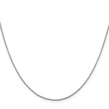 14K White Gold 20 inch .95mm Box with Lobster Clasp Chain