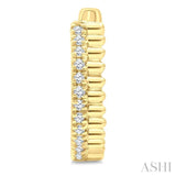 1/10 Ctw Fluted Single Cut Diamond Petite Huggie Earrings in 10K Yellow Gold