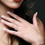 3/8 Ctw Round Cut Diamond Insert Ring in 14K Rose Gold