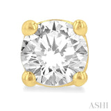 3/8 Ctw Round Cut Diamond Stud Earrings in 14K Yellow Gold