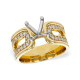 14KT Gold Semi-Mount Engagement Ring