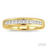 3/4 Ctw Princess Cut Diamond Band in 14K Yellow Gold