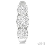 1 Ctw Lovebright Round Cut Diamond Earrings in 14K White Gold