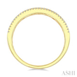 1/3 Ctw Petite Flush Set Round Cut Diamond Fashion Band in 14K Yellow Gold