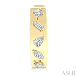 1/3 Ctw Mixed Cut Diamond Fashion Hoop Earrings in 14K Yellow Gold