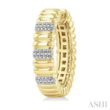 1/10 Ctw Bold Ribbed Round Cut Diamond Pirouette Fashion Hoop Earrings in Yellow Gold Vermeil