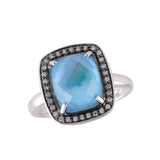 14KT Gold Ladies Blue Topaz Fashion Ring