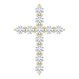14K Yellow Gold 3/8 CTW Natural Diamond Cross Pendant
