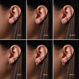 Sterling Silver Hinged 12.5 mm Hoop Earrings