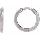 Platinum Hinged 10 mm Hoop Earrings