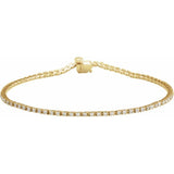 14K Yellow Gold 1 CTW Lab-Grown Diamond Line 7 1/4" Bracelet