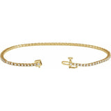 14K Yellow Gold 1 CTW Lab-Grown Diamond Line 7 1/4" Bracelet
