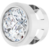 14K White Gold 1/4 CT Natural Diamond Slide Pendant