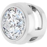 14K White Gold 1/3 CT Natural Diamond Slide Pendant