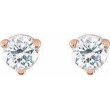 14K Rose Gold 1/5 CTW Natural Diamond Earrings