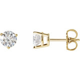 14K Yellow Gold 1 CTW Natural Diamond Earrings