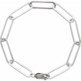 Sterling Silver 6.2 mm Paperclip-Style 7" Chain
