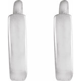 Platinum Hinged 8 mm Hoop Earrings