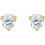 14K Yellow Gold 1/8 CTW Natural Diamond Earrings
