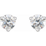 Sterling Silver .06 CTW Natural Diamond  Earrings