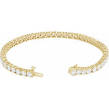 14K Yellow Gold 8 CTW Lab-Grown Diamond Line 7" Bracelet