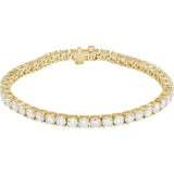 14K Yellow Gold 9 CTW Lab-Grown Diamond Line 7" Bracelet
