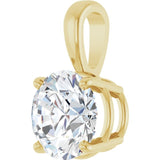 14K Yellow Gold 2 CT Lab-Grown Diamond Pendant