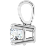 14K White Gold 1/4 CT Natural Diamond Pendant