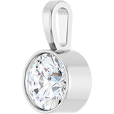 Platinum 5/8 CT Natural Diamond Bezel-Set Solitaire Pendant