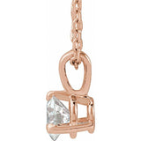 14K Rose Gold 1/4 CTW Lab-Grown Diamond 18" Necklace