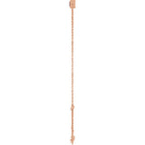 14K Rose Gold Natural Mozambique Garnet 6 1/2-7 1/2" Bracelet