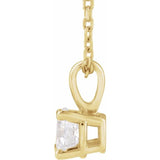 14K Yellow Gold 3/4 CT Natural Diamond 18" Necklace