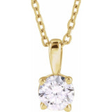14K Yellow Gold 1/2 CT Lab-Grown Diamond 18" Necklace