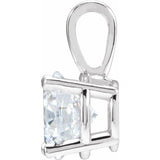 14K White Gold 2 CT Natural Diamond Pendant