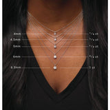 14K White Gold 2 CT Natural Diamond 18" Necklace