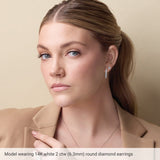 14K Rose Gold Natural Blue Sapphire Earring