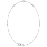 Sterling Silver 1/4 CTW Natural Diamond Bezel-Set 3-Stone 6 1/2-7 1/2" Bracelet