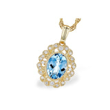 14KT Gold Aqua Necklace