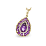 14KT Gold Amethyst Necklace