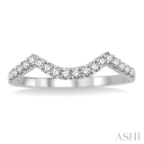 1/4 Ctw Round Cut Diamond Wedding Band in 14K White Gold