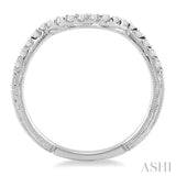 1/4 Ctw Round Cut Diamond Wedding Band in 14K White Gold