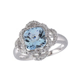 14KT Gold Ladies Aqua Fashion Ring