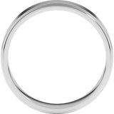 Sterling Silver 5 mm Stepped-Edge Flat Band Size 11
