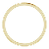 18K Yellow Gold 1.5 mm Half Round Band Size 7