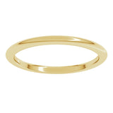14K Yellow Gold 1.5 mm Comfort-Fit Half Round Band Size 7