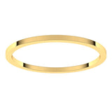 18K Yellow Gold 1 mm Flat Band Size 7