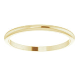 14K Yellow Gold 1.5 mm Half Round Band Size 5